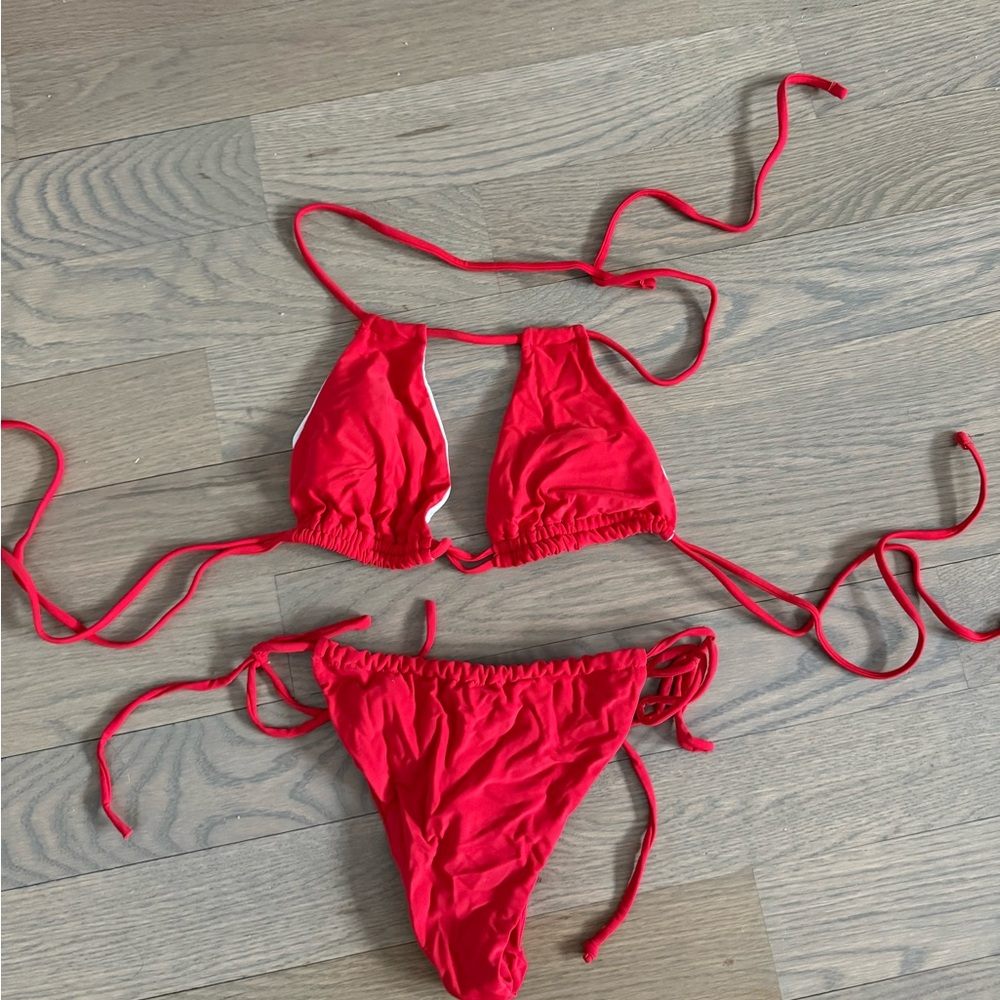 Vibrant Red Bikini Set